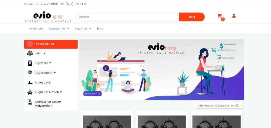 EsioHome - E-ticaret yazılımı